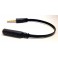 Earphone Converter Adapter Noodle Cable Black convert OMTP to CTIA or CTIA to OMTP 3.5mm to 3.5mm 