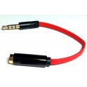 Earphone Converter Adapter Noodle Cable Red convert OMTP to CTIA or CTIA to OMTP 3.5mm to 3.5mm 