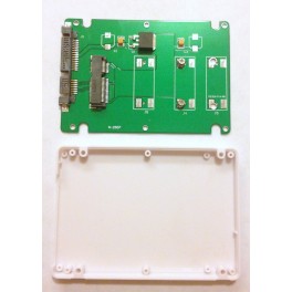 Card slot 50mm Mini PCI-E mSATA SSD adapter to 2.5" 3.5" SATA Enclosure Case