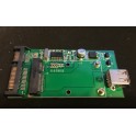 Card slot Mini PCI-E mSATA SSD to USB 2.0 & 2.5" 3.5" SATA convert adapter